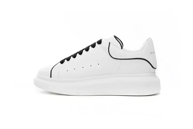 Alexander McQueen Oversized Sneaker White with Black Stitching