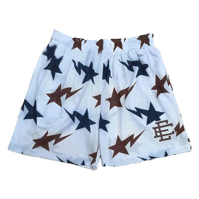 Fear of God Essentials Mesh Shorts Star and Lightning Print