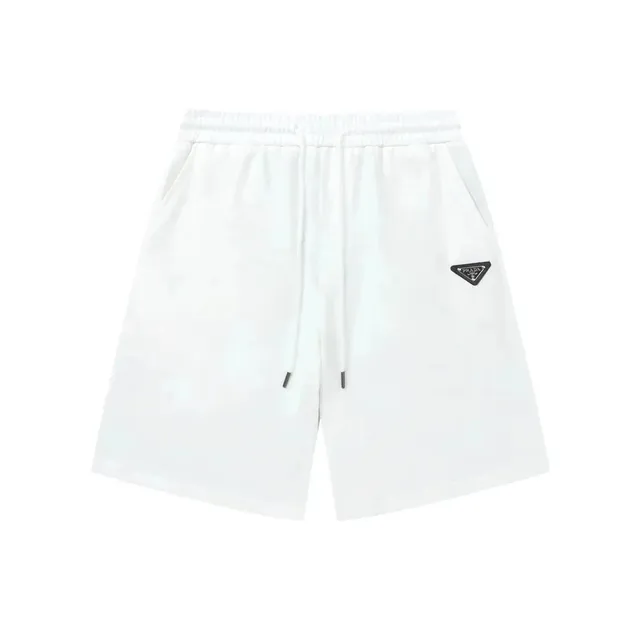 Prada Logo-Embroidered Shorts Triangular Logo