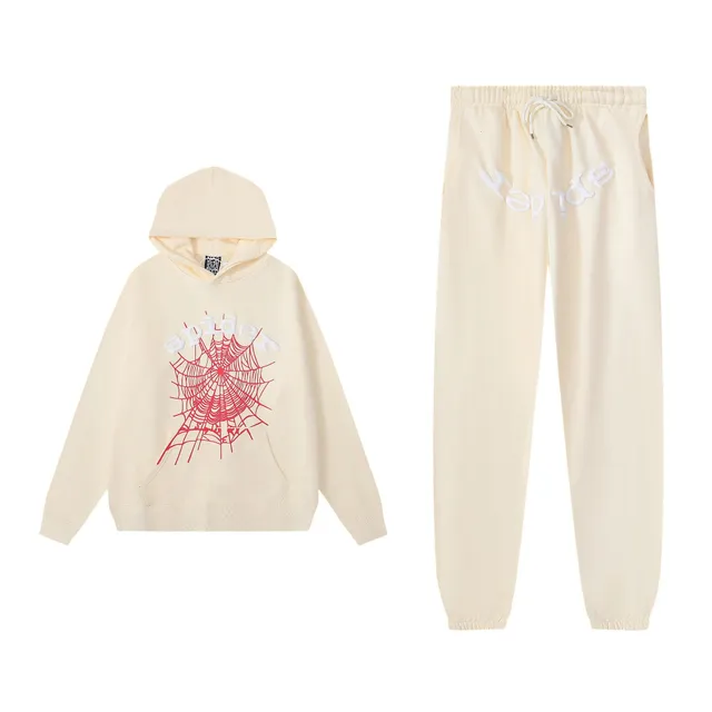 Sp5der Spider Web Hoodie and Joggers Set Spider Web Print