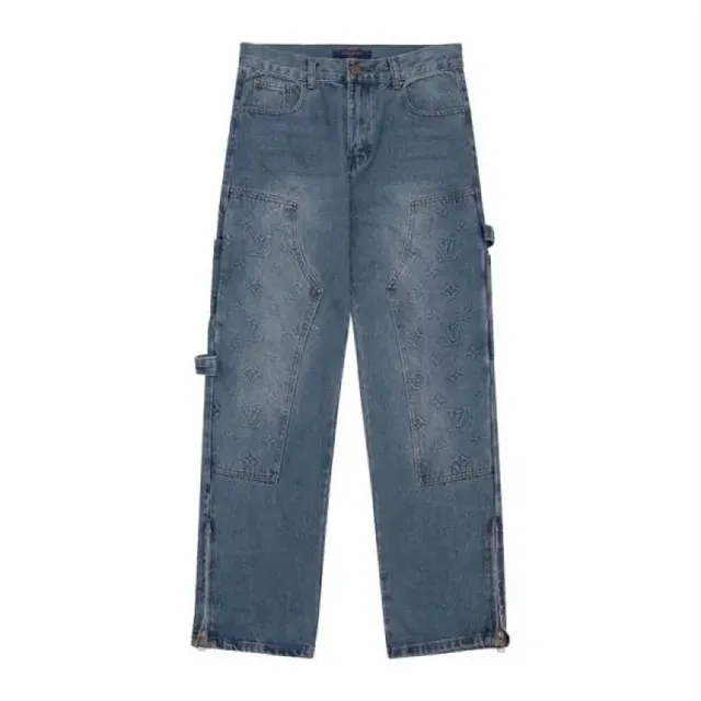 Louis Vuitton Monogram Cargo Jeans Embroidered Monogram