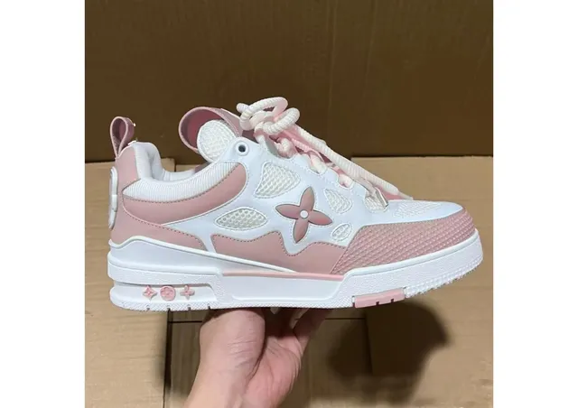 Louis Vuitton LV Trainer Pink Monogram Mesh