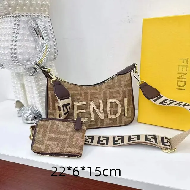 Fendi Baguette FF Logo Canvas