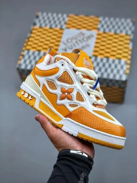 Louis Vuitton LV Trainer Orange Monogram Mesh