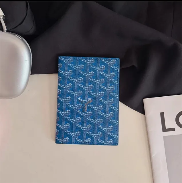 Goyard Passport Cover Goyardine Canvas