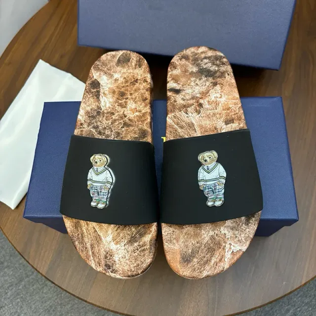 棕黑小熊印花
