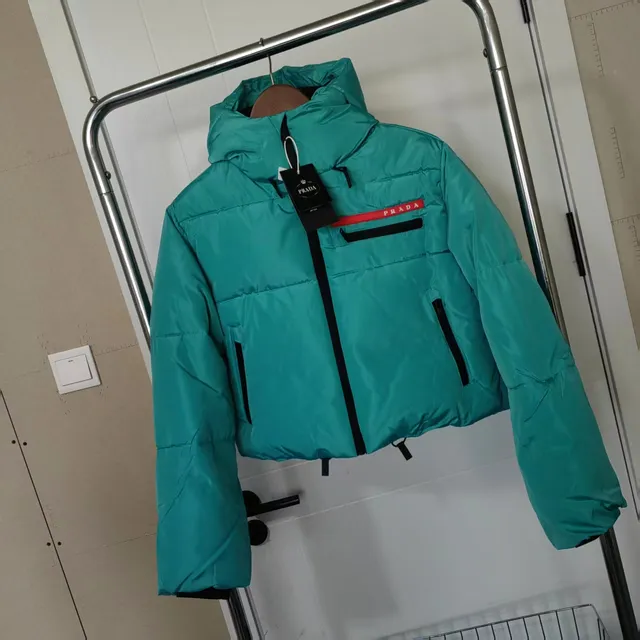Prada Puffer Jacket Logo Tape