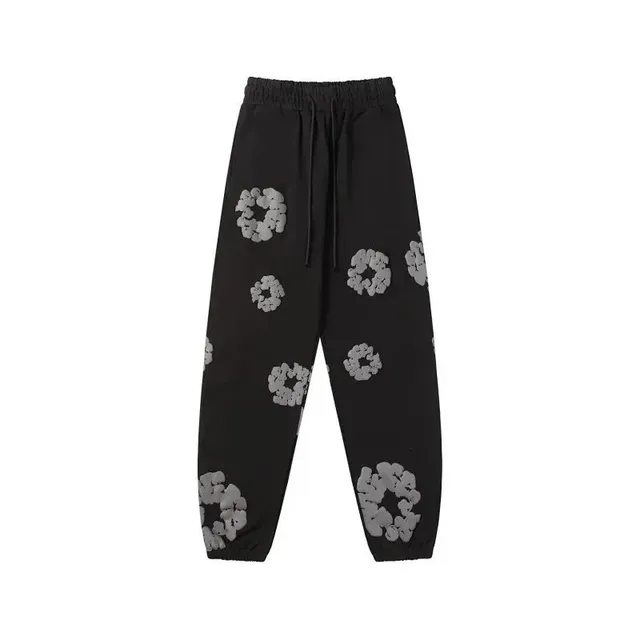 Balenciaga Track Pants Floral Print Black