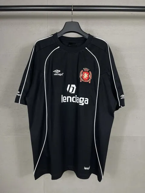 Balenciaga Training Jersey Black with White Piping
