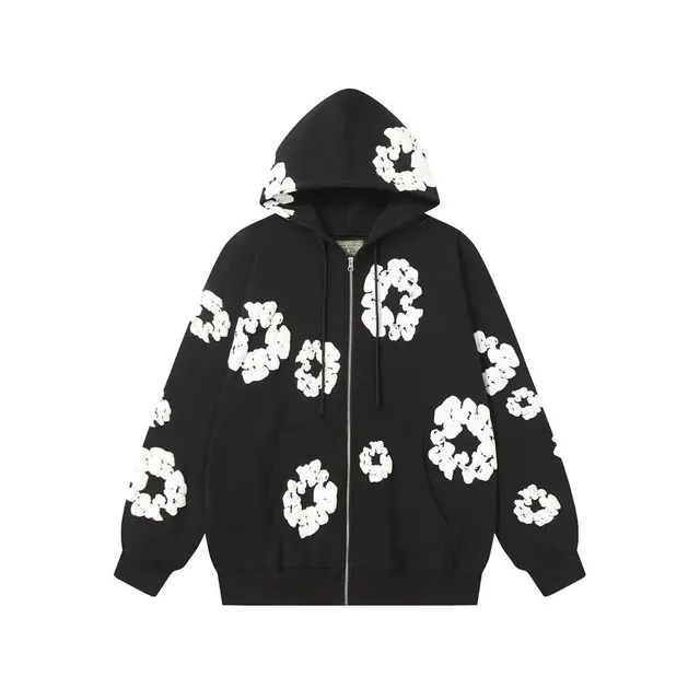 Balenciaga Zip-Up Hoodie Floral Print