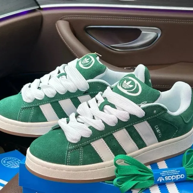 Adidas Campus Green and White