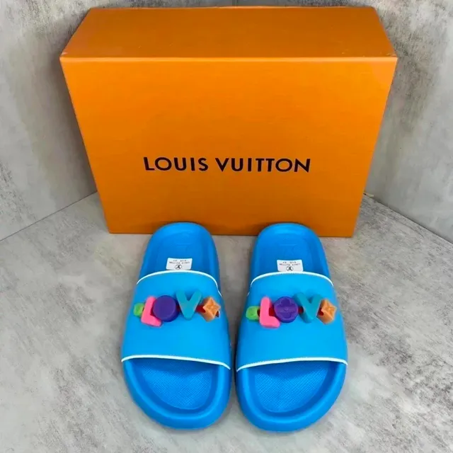 Louis Vuitton LOVE Slides Multicolor Logo
