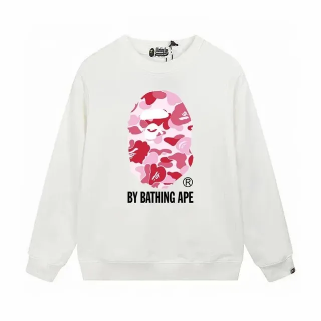 BAPE Crewneck Sweatshirt Pink Camo Ape Head