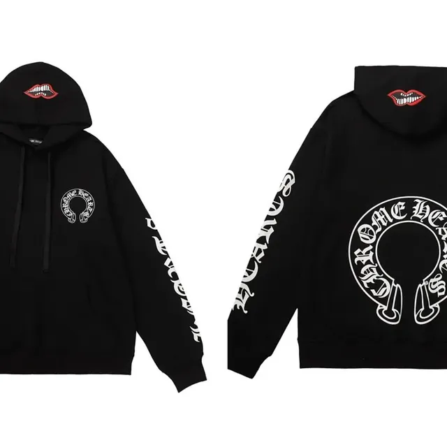 Chrome Hearts Hoodie Lips and Cross Logo