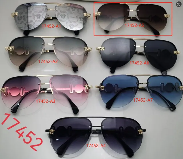 Versace Medusa Aviator Sunglasses Gradient Lens