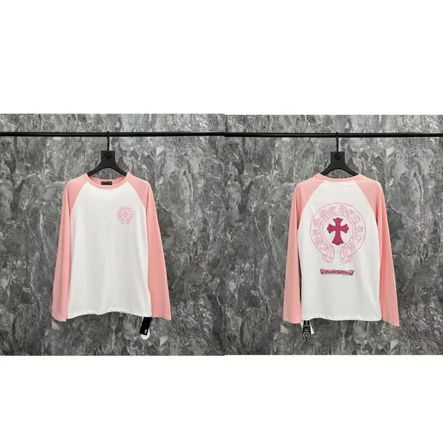 Chrome Hearts Raglan Long Sleeve Tee Cross Logo