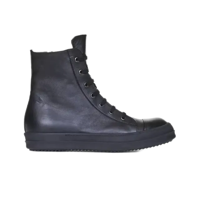 Rick Owens High-Top Sneaker All Black