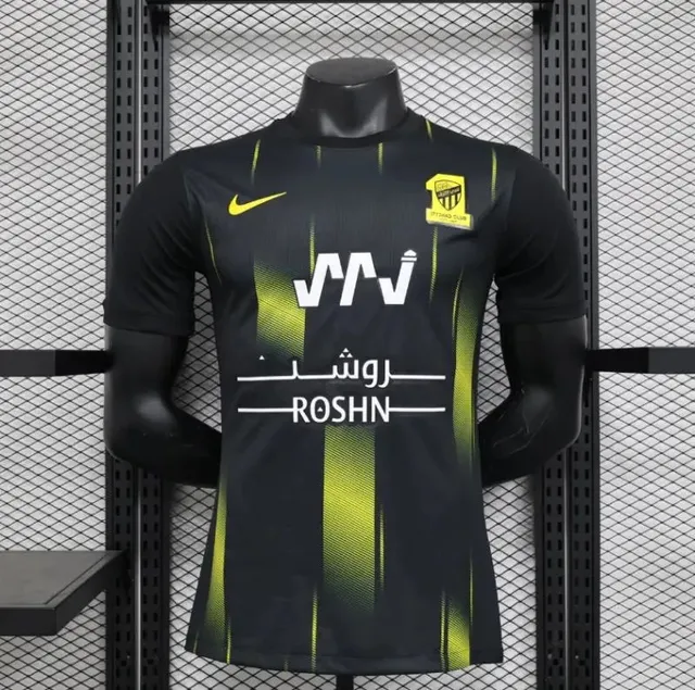 Nike Esteghlal FC Jersey Black with Yellow Gradient Stripes