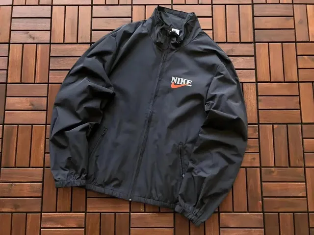 Nike Windrunner Jacket Black Orange Logo