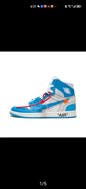 OG AJ1 OW北卡蓝