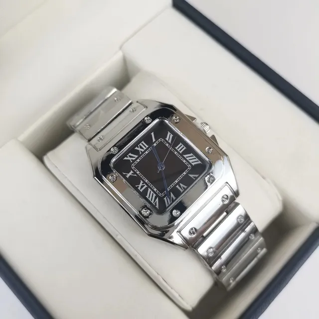 Santos de Cartier Steel with Diamonds