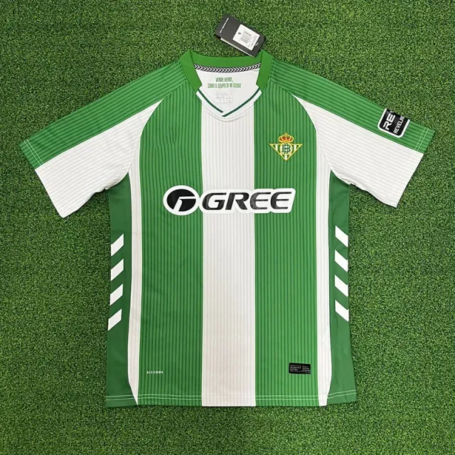 Home Jersey Green and White Stripes