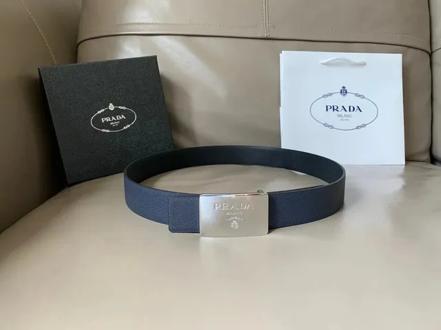 Prada Re-Nylon Belt Silver Buckle