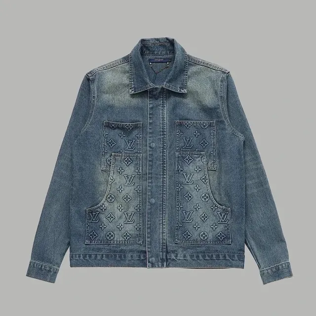 Louis Vuitton Denim Jacket Monogram Embroidered