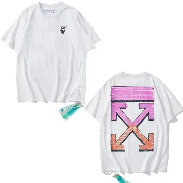 Off-White Arrow Graphic T-Shirt Pink Orange Gradient