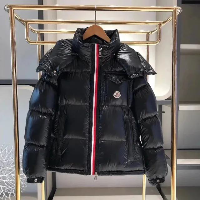 Moncler Down Jacket Logo Stripe