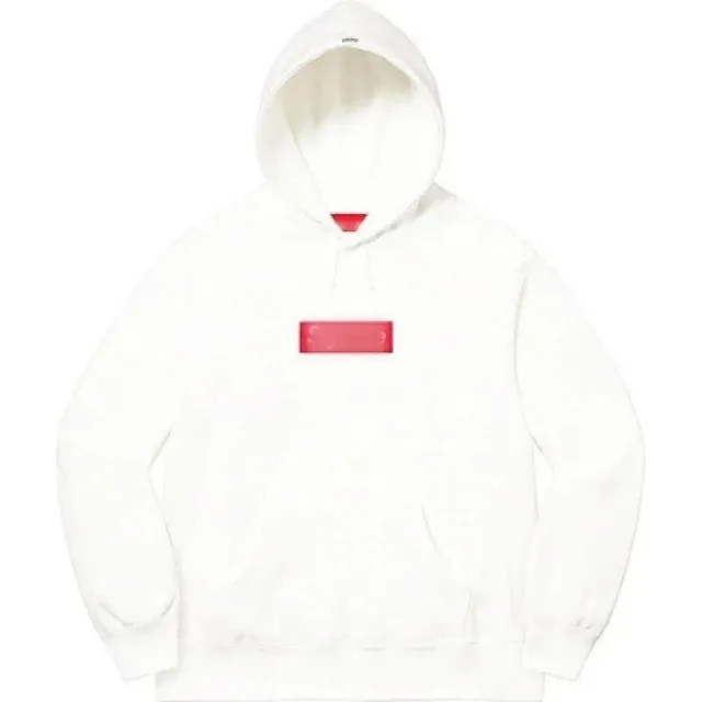 Supreme Box Logo Hooded Sweatshirt White/Red