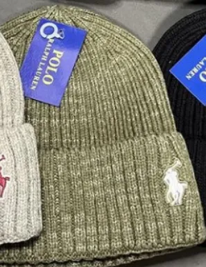 Polo Ralph Lauren Polo Bear Beanie Ribbed Knit