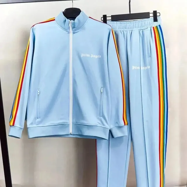 Palm Angels Track Suit Rainbow Stripe