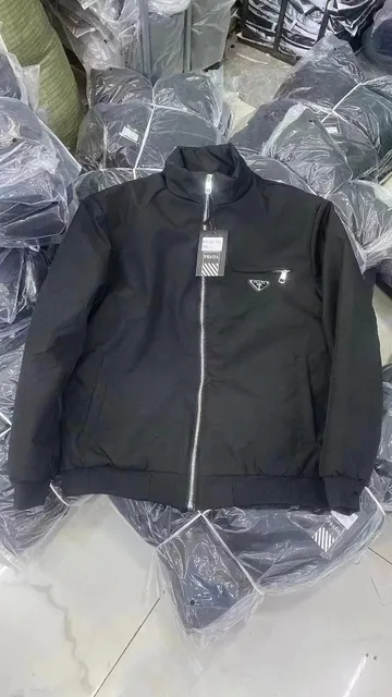 Prada Zip-Up Jacket Triangular Logo