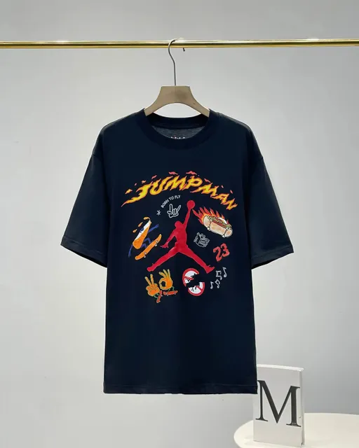 Jordan Graphic T-Shirt Flame Jumpman Collage