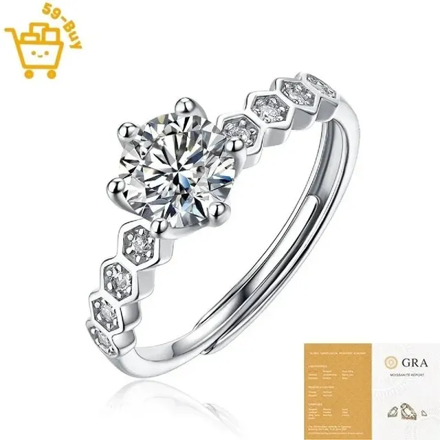Tiffany & Co. Solitaire Ring Hexagonal Side Stone
