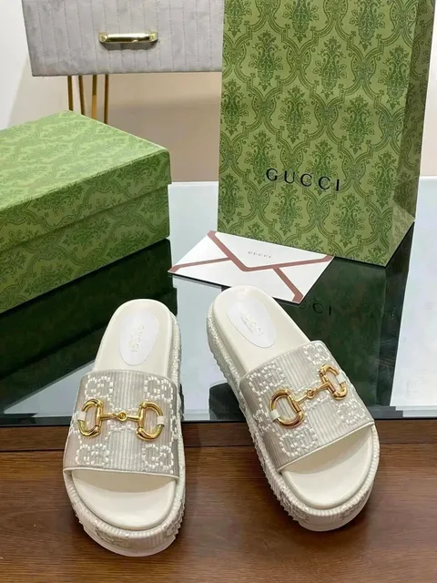 Gucci Horsebit Slide GG Jacquard