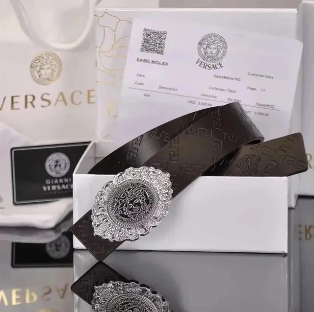 Versace Medusa Belt Embossed Logo