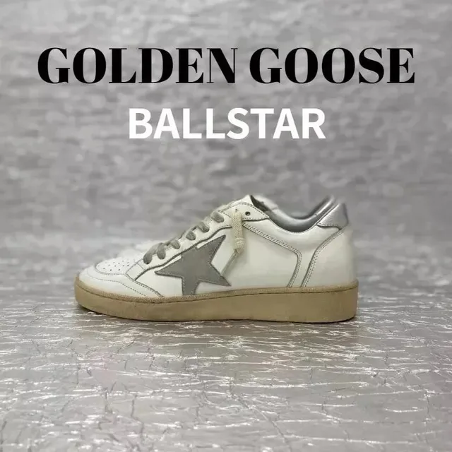 Golden Goose Ballstar White with Grey Star