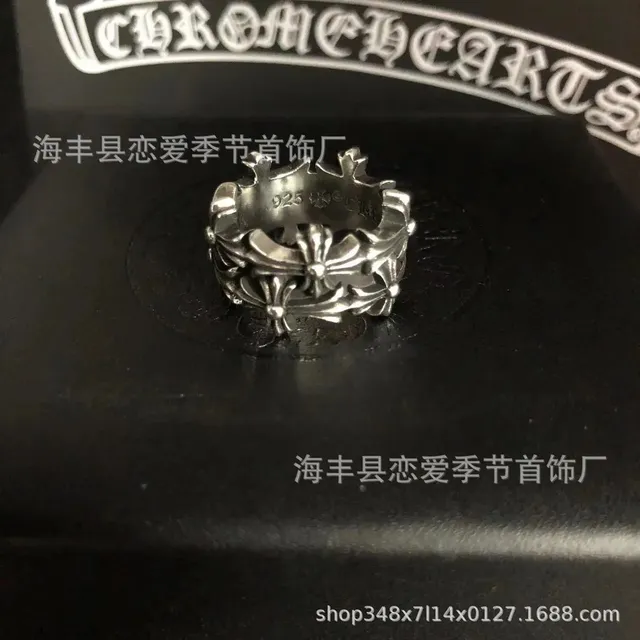 双排十字架戒指
