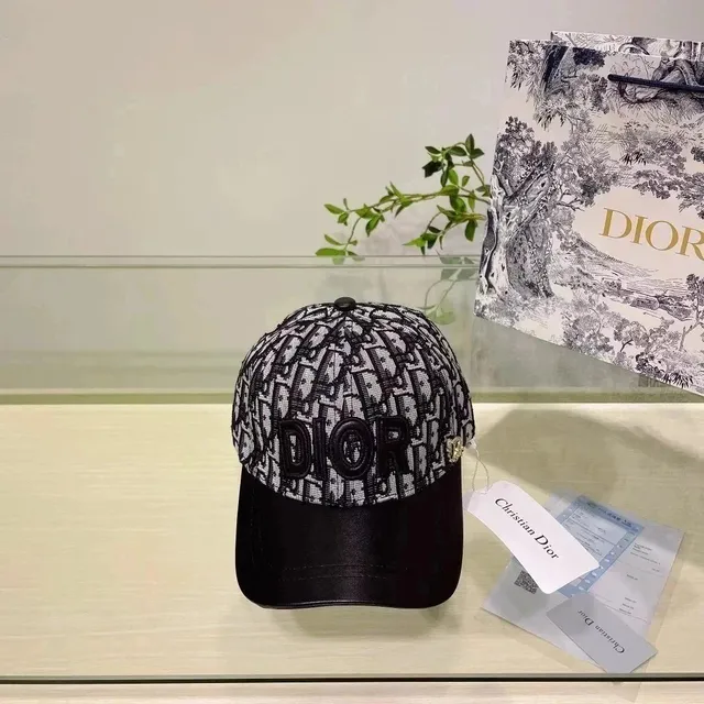 Dior Baseball Cap Oblique Logo Print
