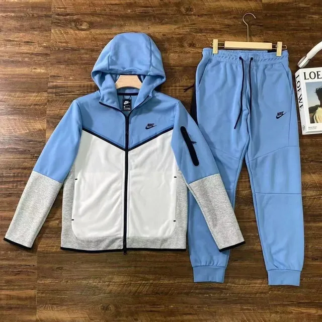 White Spell Blue Grey Sleeve