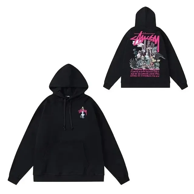 Stüssy Hooded Sweatshirt Graphic Print
