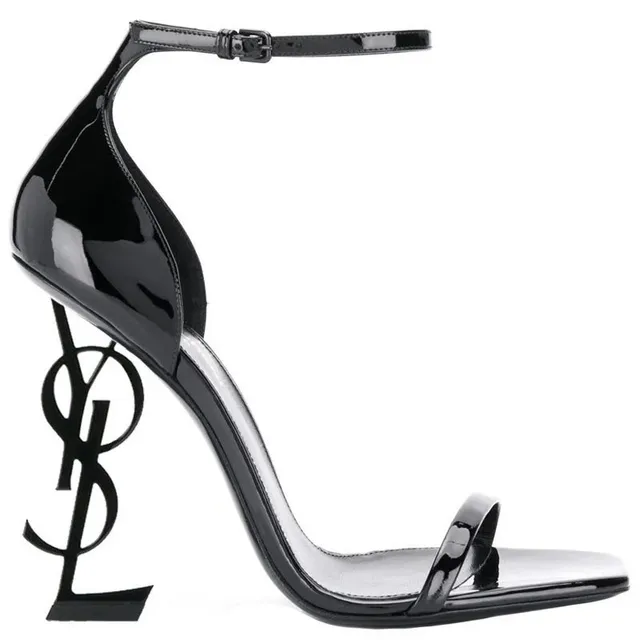 Saint Laurent Tribute Sandal Patent Leather