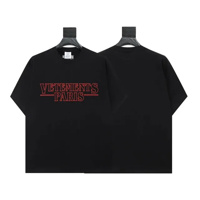 Vetements Logo T-Shirt Red Outline
