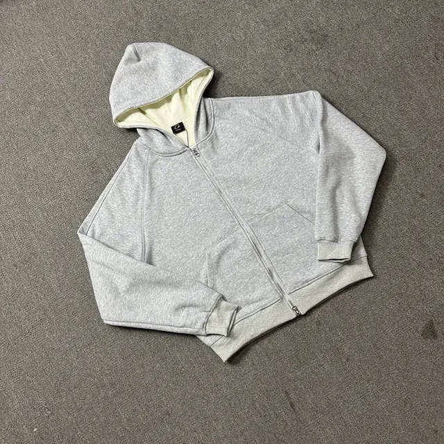 Chrome Hearts Zip-Up Hoodie Heather Grey with Cream Lining
