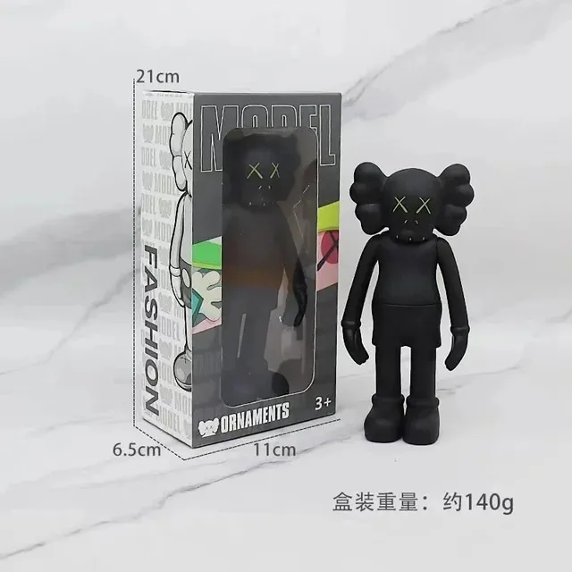 KAWS Companion Figure Black with Yellow X Eyes