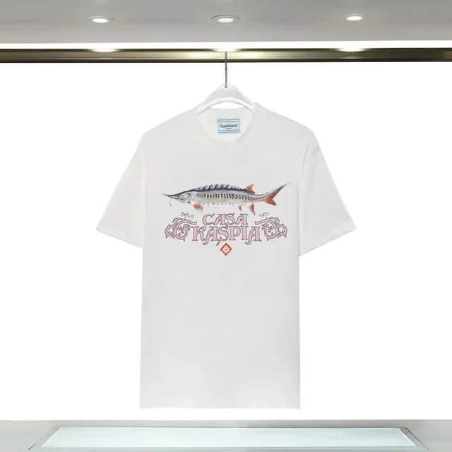 Casablanca Sturgeon Graphic Tee Casa Kaspija Print