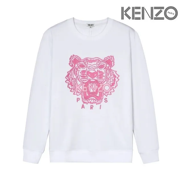 Kenzo Tiger Sweatshirt Pink Embroidered Tiger