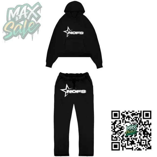 Corteiz Hoodie and Joggers Set NOFS Star Logo